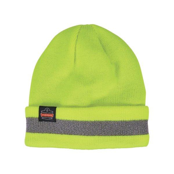 N-Ferno By Ergodyne Reflective Winter Hat, One Size, Lime 6803